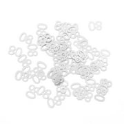 Monyance Party Confetti 80 Sequins 80th Birthday Table Scatters Silver 80th Anniversary Decor(0.39X0.47X0.04Inches)